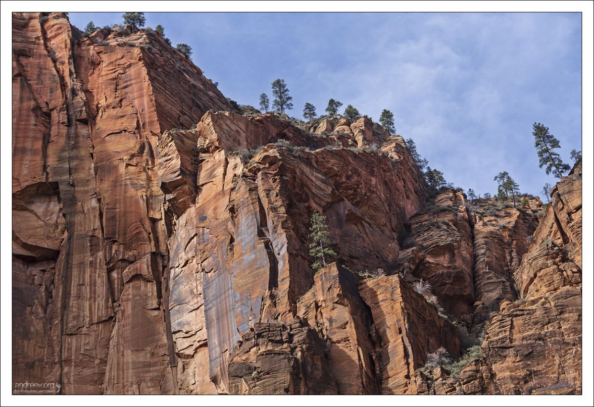 Песчаник Навахо (Navajo Sandstone) - одна из 9 горных пород в парке Зайон.