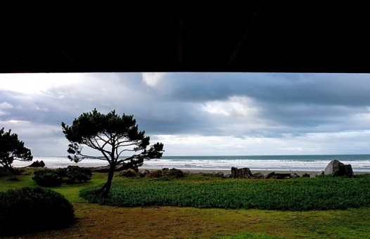 Вид с веранды мотеля в Crescent City.