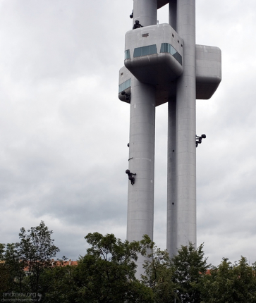 Телевизионная и радиовещательная башня в районе Жижков.