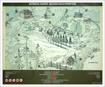 Схема ботанического сада.