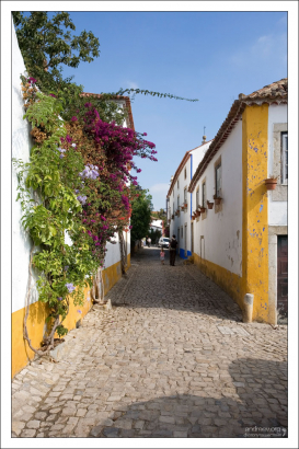 Все две улицы городка выложены брусчаткой.