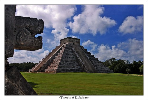 Самое знаменитое строение Чичен-Ицы - Храм Кукулькана (Пернатого змея).