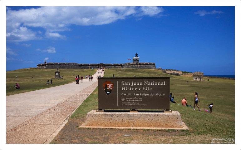 Дорога к испанской крепости El Morro.