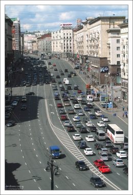 Пробки на Тверской.