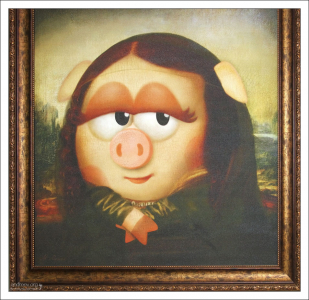 Нюша в образе Джоконды с картины Леонардо да Винчи. Студия компьютерной анимации “Петербург".