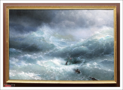 Огромный холст "Волна" (И. К. Айвазовский, 1899). Государственный Русский музей.