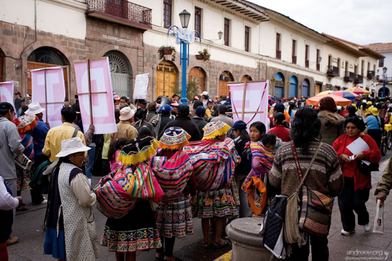 В демонстрации принимали участие и сельские жители.