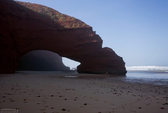 Арка с ногой, напоминающей копытце.