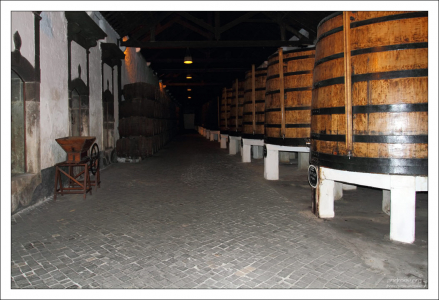 Склад с портвейновыми бочками в подвалах компании "Ferreira". Вила-Нова-де-Гайа.