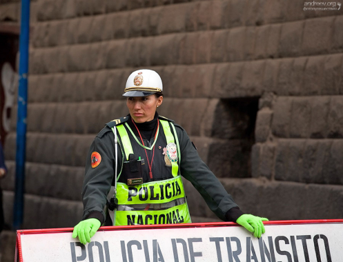 Женщина-полицейский по фамилии Lastra.