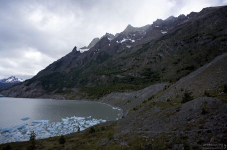 Конечная точка тропы к леднику Grey.