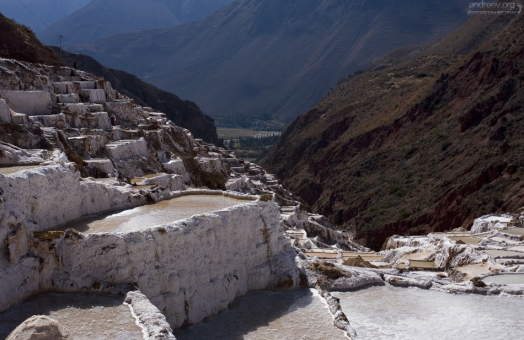 Выход соли с каждой террасы - примерно 150 кг в месяц.