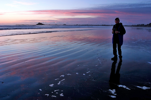 Зеркальный песок на отливе. Crescent City.