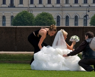 Невеста перед фотосессией.