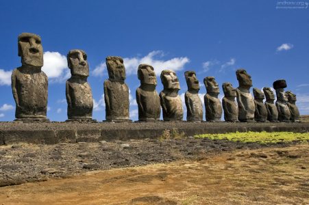 Истуканова платформа Ahu Tongariki.