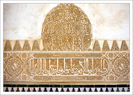 Буквенно-растительный декор.