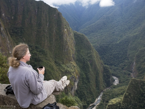 Утренний чай в Мачу-Пикчу.