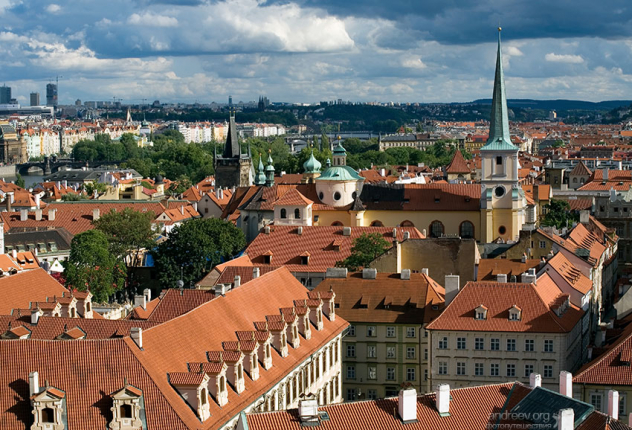 Крыши домов, видимые с высоты Града.