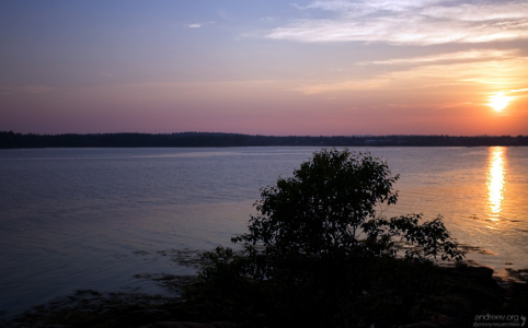 Вечерняя Narraguagus River в районе Милбриджа.