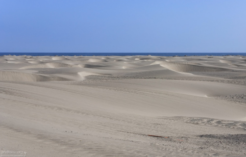 Полоса белоснежных дюн вдоль Панамериканы.