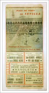 Афиша корриды 1941-го года с участием Манолете.