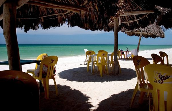 Пляжное кафе в Прогрессо.