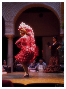 Отбивание такта каблучками. Музей фламенко.