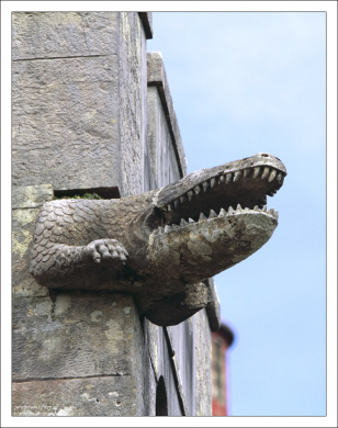 Крокодилы вместо горгулий на стенах Дворца Пена.