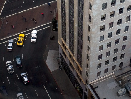 Утренний трафик на Market street. Сан-Франциско.