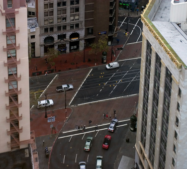 Дождливое утро в Сан-Франциско.