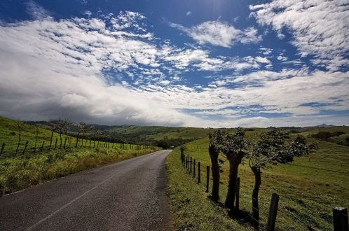 Деревенская дорога через центральную часть Коста-Рики.