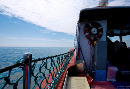 На катере помещается всего 8 человек, плюс члены экипажа.