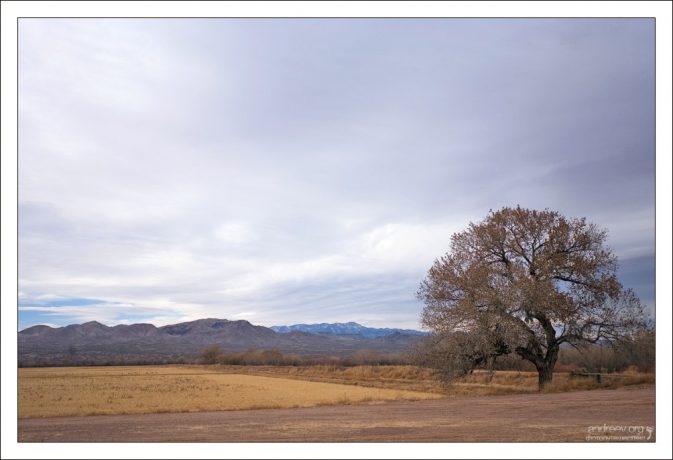 Горная гряда Chupadera Mountains на горизонте.