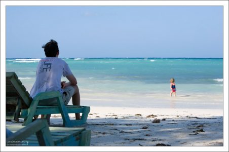 На белом пляже перед возвращением на корабль.