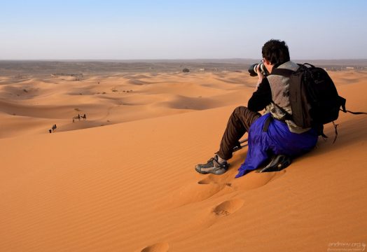 Фотоохота за верблюжьим караваном.