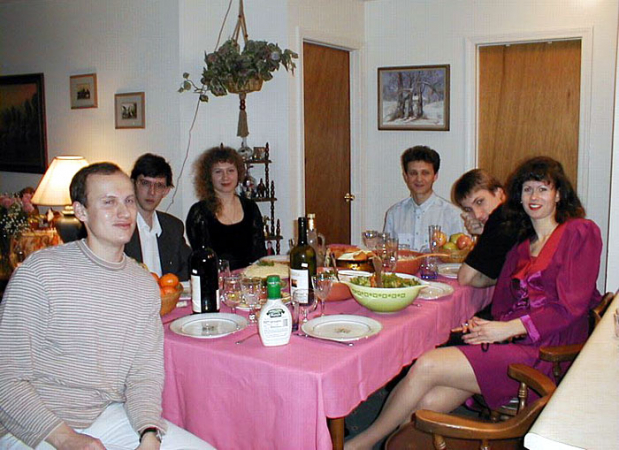 За Новогодним столом. Вермонт. 31 декабря 1999 - 1 января 2000.