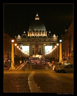 Собор Св. Петра. Поздний вечер.