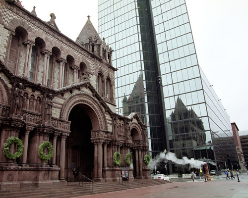 Trinity Church. Посторена в 1877 году под началом архитектора Henry Hobson Richardson'a.