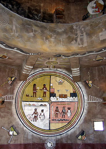 Настенная роспись внутри Смотровой Башни.