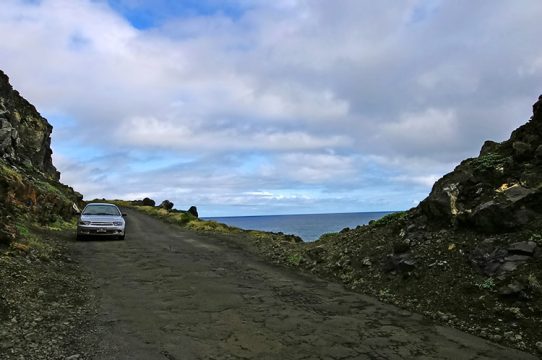 Начало 5-мильного участка с плохим покрытием в районе Kaupo.