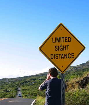 Ограниченная видимость на дорге #31 вдоль побережья.