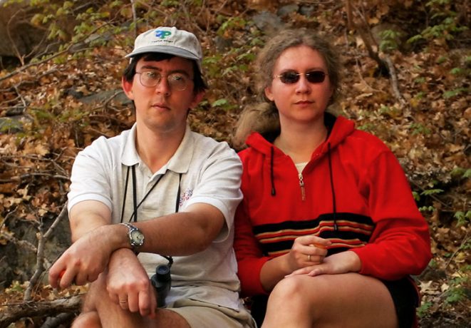 Привал у подножия утеса. Pine Canyon trail.