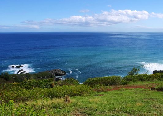 Верхняя часть дороги через западную часть острова.