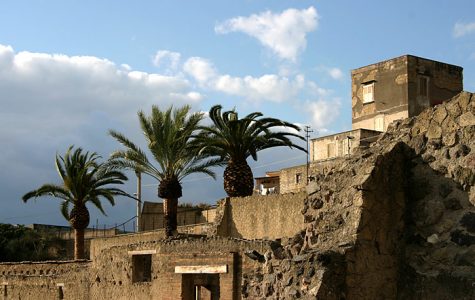 Три пальмы и зажиточный дом Casa d'Argo, Геркуланум.