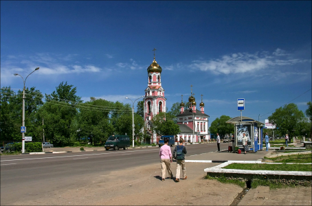 Трасса А108, проходящая через город Дмитров.