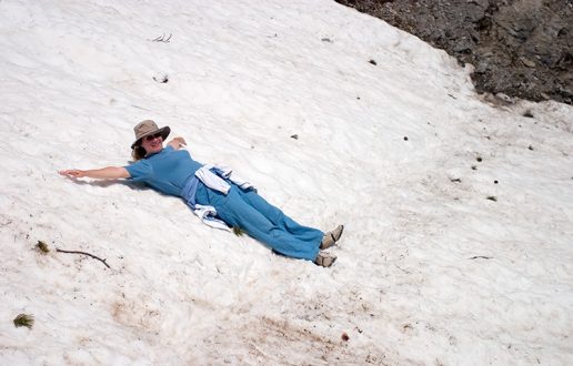 Катя на леднике :) Национальный парк Олимп.