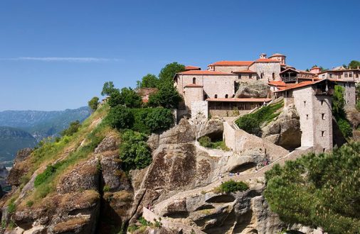 Монастырь Megalo Meteoro (Преображенский монастырь) - самый высокий в святых Метеорах, расположен на высоте 623 метра.