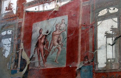Фреска в ванной комнате, Геркуланум.