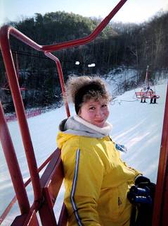 Подъемник на сине-черную трассу. Горнолыжный курорт Ober Gatlinburg.