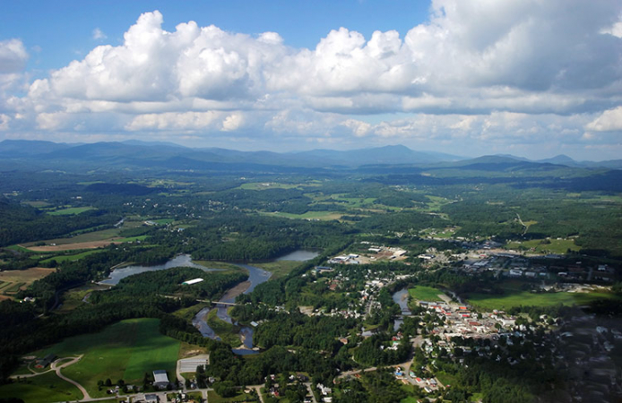 Вермонтские просторы. Фотография с планера.